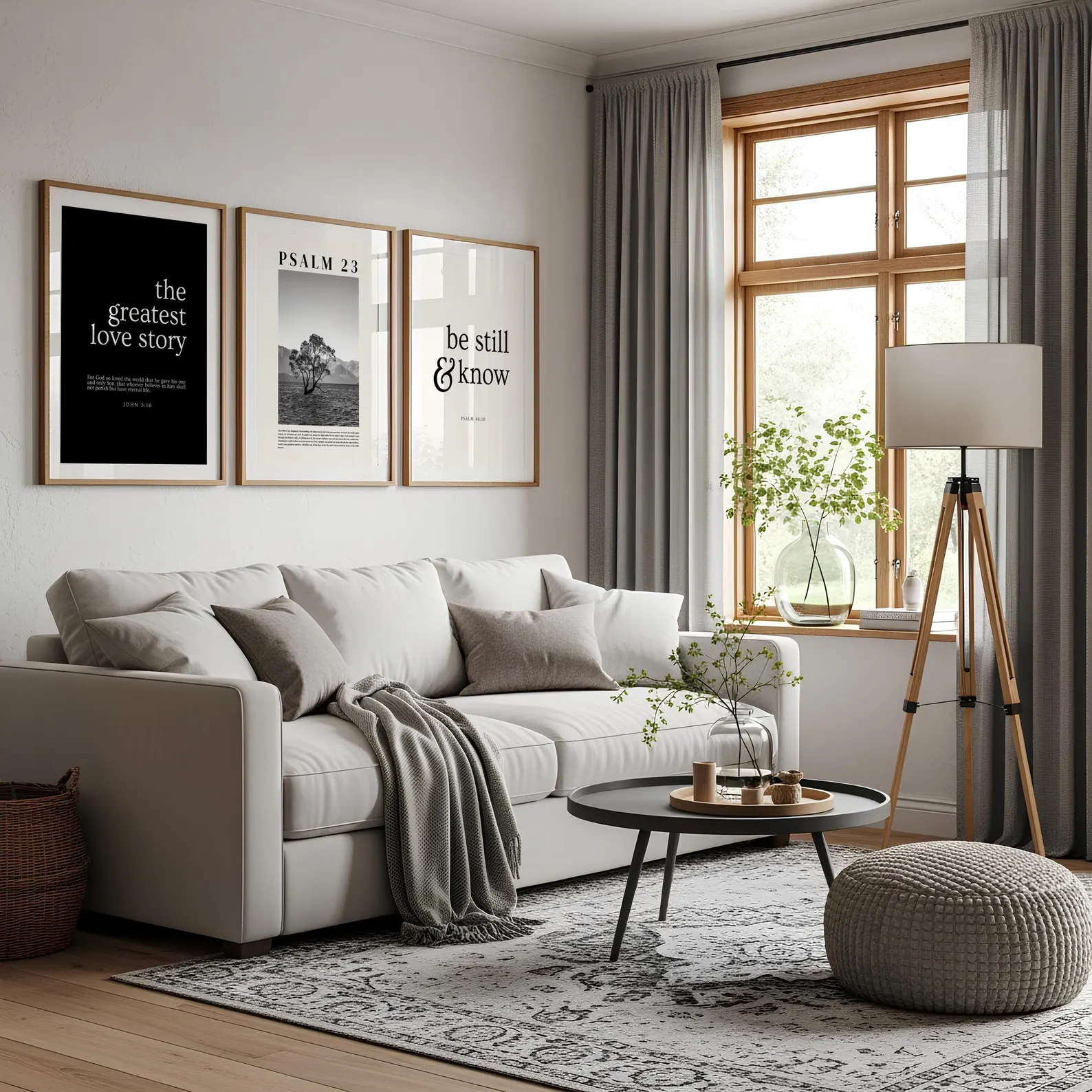 Black and White Christian Wall Art Wall Art