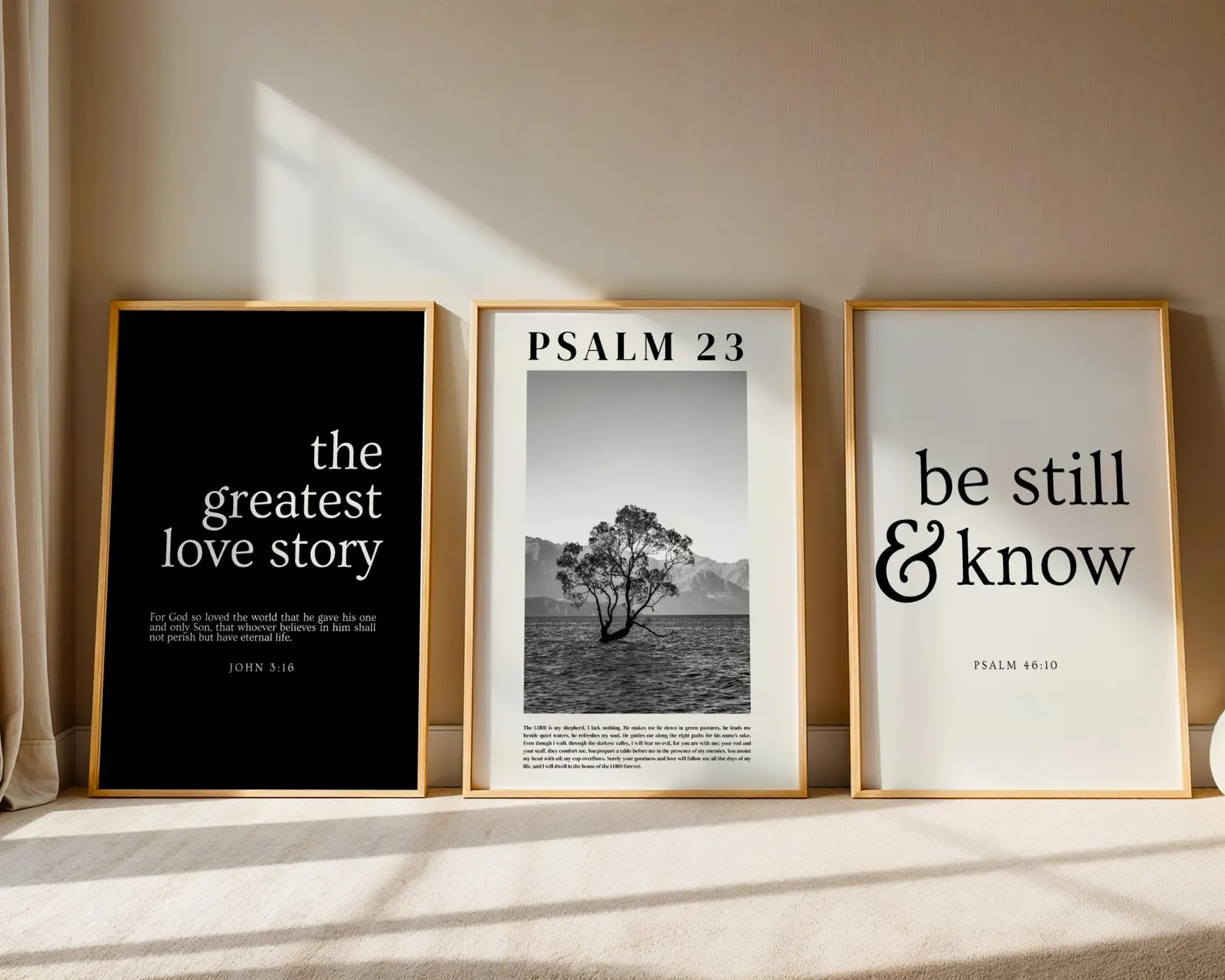 Black and White Christian Wall Art